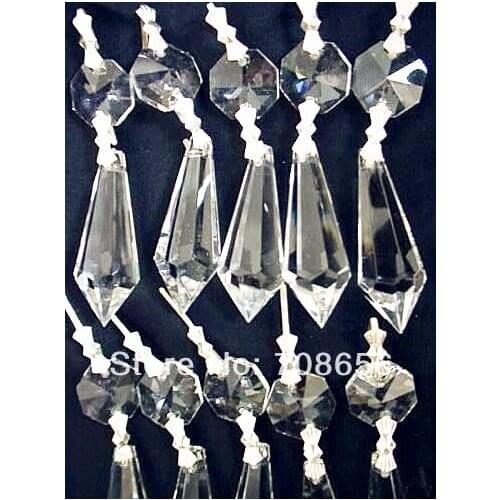 30 PCS CLEAR GLASS CHANDELIER ICICLE CRYSTAL PRISMS PENDANTS LAMP PARTS