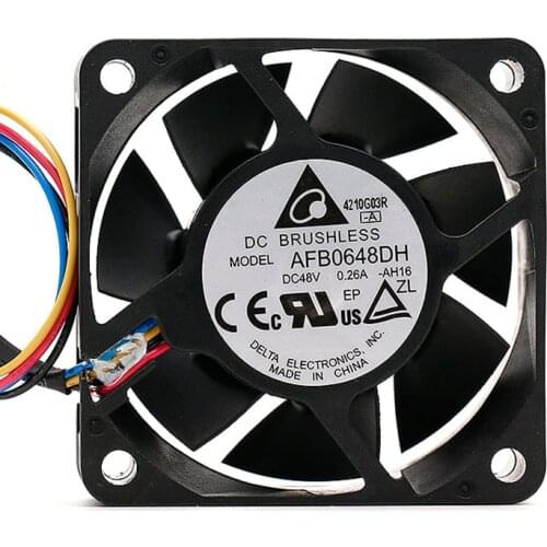 Brand New for delta AFB0648DH 6025 6CM 48V 0.26A Four-wire PWM Speed regulating Heat dissipation cooling Fan