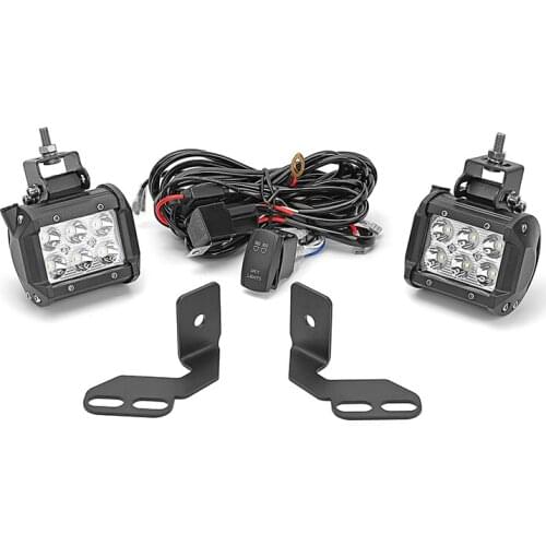 Car Lighting Accessories Upper Hood Pillar 4" LED Cube Light Bracket Wire Kit Sport Beam 90 Degree Fit Honda Pioneer 1000/700