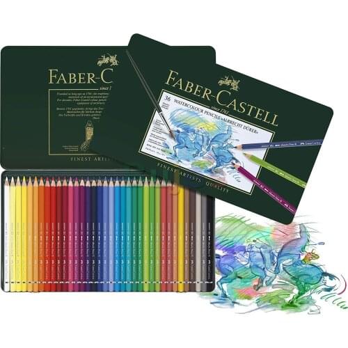 Faber-Castel FC117536 Albrecht Durer Artist Watercolor Pencils in A Metal Tin (36 Pack), Assorted