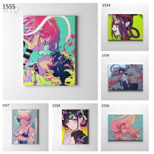 Anime Illustration Boy Girl White Snake Wall Poster Anime Posters Canvas Painting Wall Art Wall Decor Picture Home Decoration