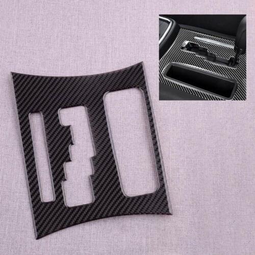 Car Black Carbon Fiber Interior Gear Shift Panel Cover Trim Frame LHD Fit For Dodge Charger AT 2011 2012 2013 2014