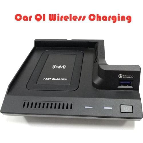 Car QI Wireless Charging Phone Charger Charging Case Accessories for Mercedes Benz AMG C63 GLC C Class 2015-2020