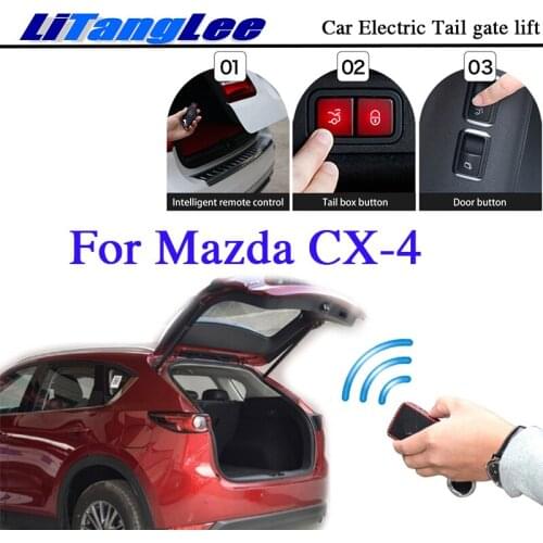 LiTangLee Car Electric Tail Gate Lift Trunk Rear Door Assist System For Mazda CX-4 2016~2020 Remote Control