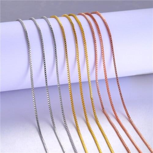 JUWANG 2020 New Fashion Women Chains Necklaces 1.5 mm Width Gold Silver Color Alloy Snake Chain Necklaces Trendy Jewelry