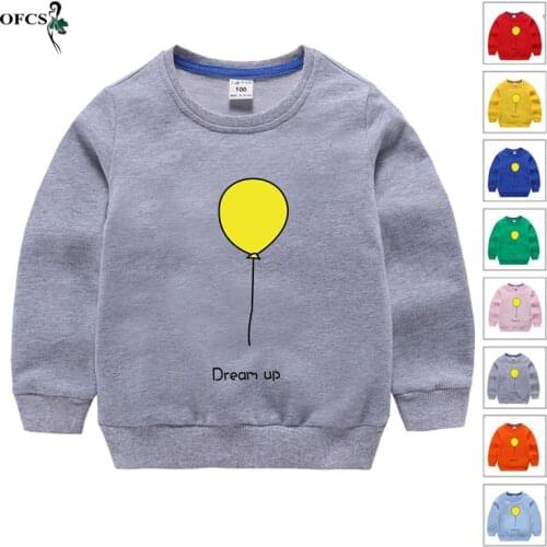 In Stock Early Spring Children Hoodie Sweatshirt Male Sweatshirt Kids Knitted T-shirt Tops Full Shirt Boys Girls Clothes 2-12 T
