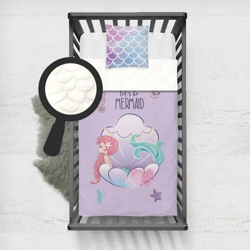 Kids Minky Blanket Super Soft and Warm Baby Blankets Children for Couch and Bed Mermaid Seahorse Sea White Model 033