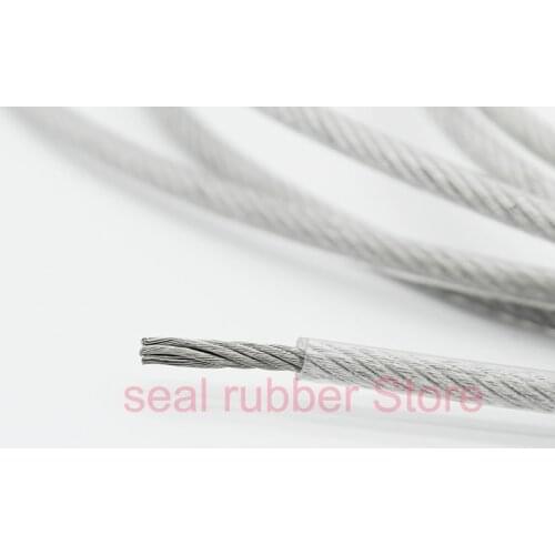 5 Meters PVC Coated Flexible Wire Rope soft Cable Transparent Stainless Steel Clothesline Diameter 1mm 1.5mm 2mm 3mm 4mm 5mm 6mm