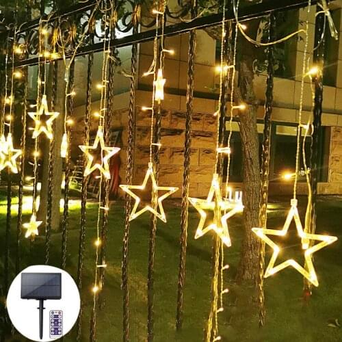 Solar Patio Decoration String Lights Outdoor Cortinas De Luces Led Light Garden Lights Used In Gardens, Yards, Indoors, Etc