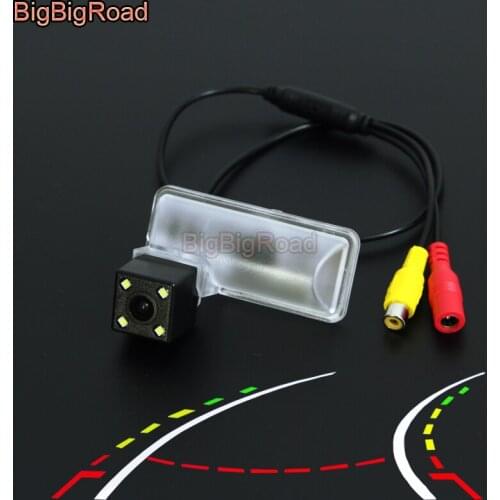 BigBigRoad Car Intelligent Dynamic Tracks Rear View Camera For Subaru Forester Legacy / Impreza XV / VX Crosstrek WRX STi GH GR