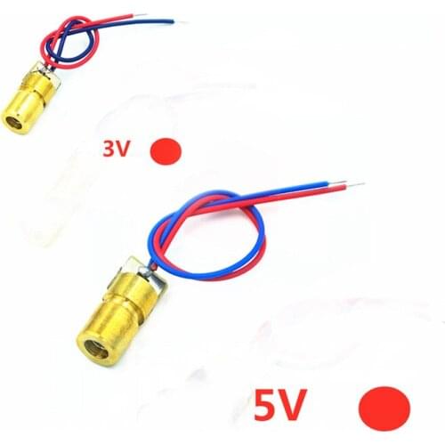 10pcs Laser Diodes 5mW 650 nm Diodo RED Dot Laser Diod Circuit 3V/5V 5mW 650nm Module Pointer Sight Copper Head