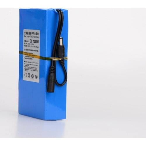 MasterFire 2set/lot Durable DC 12V 20000mAh Rechargable Lithium Battery Pack 12.6v 20Ah for Wireless Camera Infrared Detector