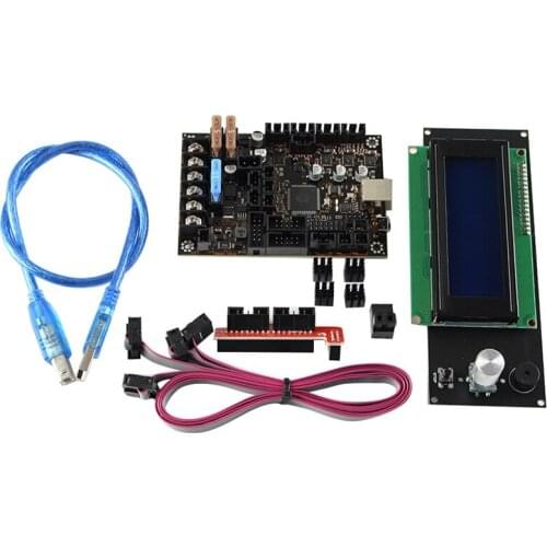 For Prusa MK3/3S Einsy Rambo 1.1B 3D Printer Motherboard with TMC2130 SPI+2004 LCD Monitor Set
