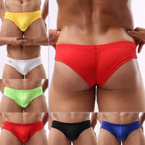 Bulge Low Waist U Convex Pouch G String Men Thongs Briefs Underwear Mans