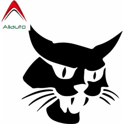 Aliauto Funny Car Sticker Bobcat Window Vinyl Mascot Graphic Decor Personality Accessories PVC Decal for Peugeot Skoda,15cm*15cm