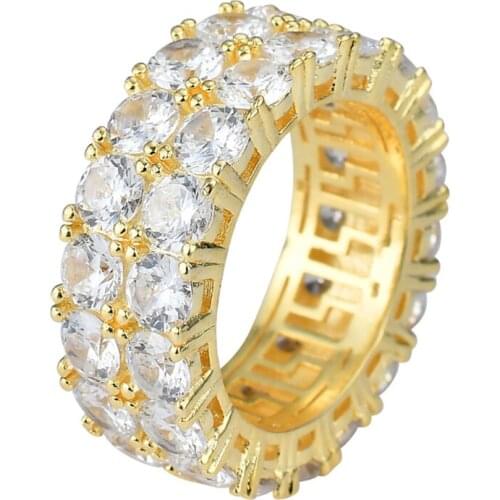 New Jewelry 7 8 9 10 11 12 Hip Hop Couple AAA Cubic Zirconia Men Women Ring Party For Gift