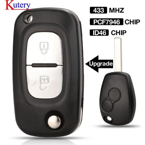 Kutery 10pcs upgrade modified Remote Key 434MHz PCF7946 For Renault Trafic Vivaro Movano Primastar va2 blade
