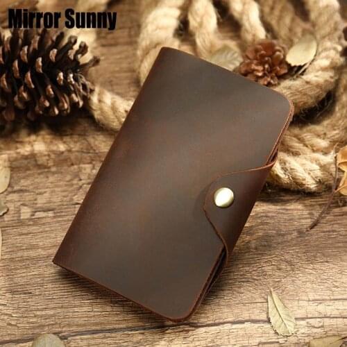 Original Handmade Genuine Leather Mens Wallet Short Style Top Layer Cowhide Purse Large Capacity Fold Wallet Coin Purse For Man