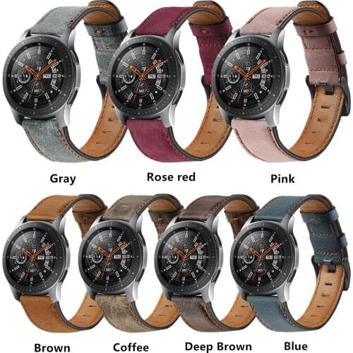 22mm Huawei watch gt 2/2e/Pro strap for samsung Galaxy watch3 45/46mm band leather correa Amazfit Pace bracelet Gear S3 frontier