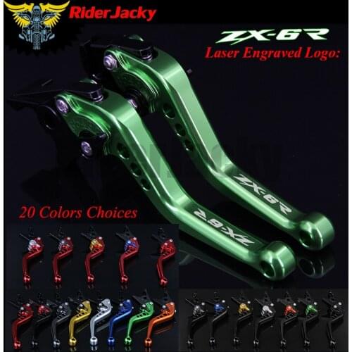 RiderJacky CNC Adjustable 14.7cm Short Brake Clutch Levers For Kawasaki ZX6R/636 ZX-6R ZX 6R ZX6R 2007-2017 2013 2014 2015 2016
