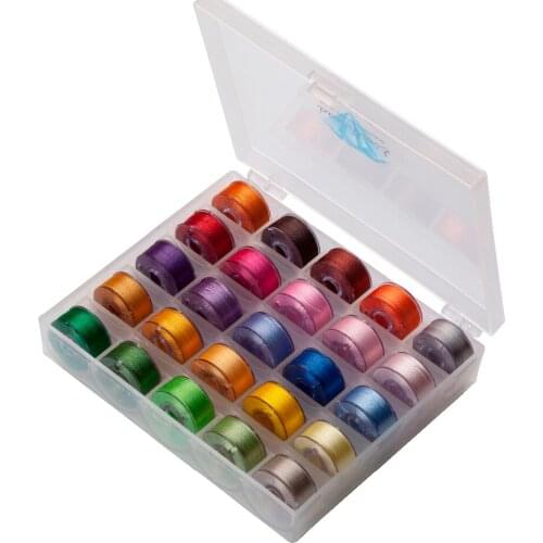 SA156 PREWOUND BOBBIN THREAD 25 Bernette bobbins for Bernette combo machines Chicago 7 etc