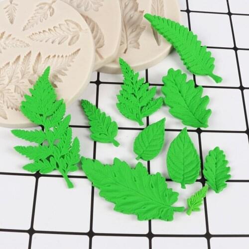 Silicone Mold Designer DIY Clay Craft Decoration Leaf Pattern 3D Wall Panel Concrete Molds plaster casting epoxy resin mold