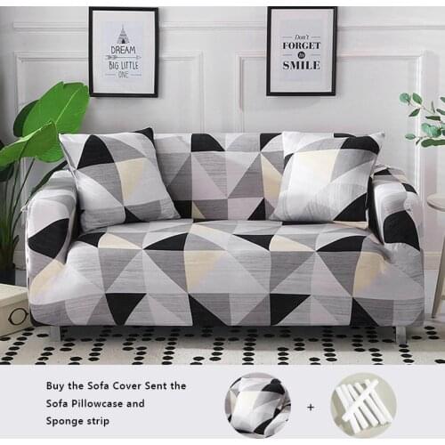 Modern Geometric Corner Sofa Covers for Living Room Elastic Spandex Armchair Couch Cover Strench Slipcover L Shape Sofa Cover