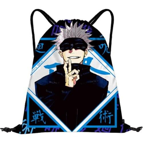 Anime Jujutsu Kaisen Shopping Bag Drawstring Bag Itadori Yuji Fushiguro Megumi Backpack