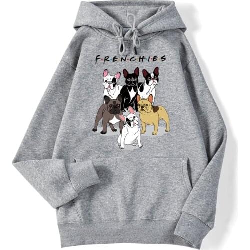 Frenchies Dachshund Pug Funny Men Streetwear Loose Harajuku Hoodies Daily Casual Hooded Tops Autumn Hip Hop Male Streetwears