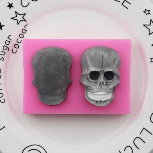 Three-dimensional Skull Fondant Silicone Mold Cake Decoration Handmade Glue DIY Baking Chocolate Silicone Mold