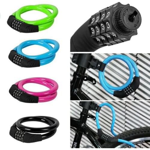 Universal Bicycle Lock Mountain Bike Password Lock Anti-Theft Stainless Steel Cables Code Lock Bicycle Security Safety Lock