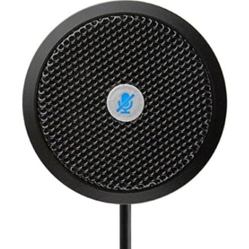 USB Conference Microphone Omnidirectional One-Key Mute Plug and Play Compatible with Video Conference and Chat