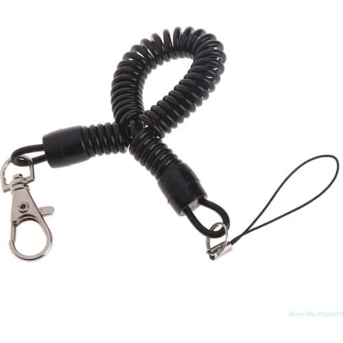 Spring Elastic Retractable Tactical Rope Hiking Camping Phone Antilost Key Chain