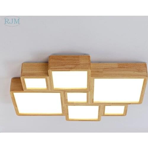 Japanese Solid Wood Ceiling Lamp Nordic Simple Creative Kitchen Ceiling Lights for Home Living Room Bedroom Study Led Lights