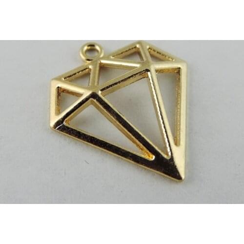40pcs Jewelry Wholesale Charm Hollow Triangle Alloy Charms Necklace Pendant Women Bracelet jewelry findings DIY Handmade Crafts