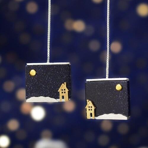 Starry Sky 925 Sterling Silver Earrings Originality Silver Earrings 925 Personality Popular Earrings 2021 Silver Earrings Female