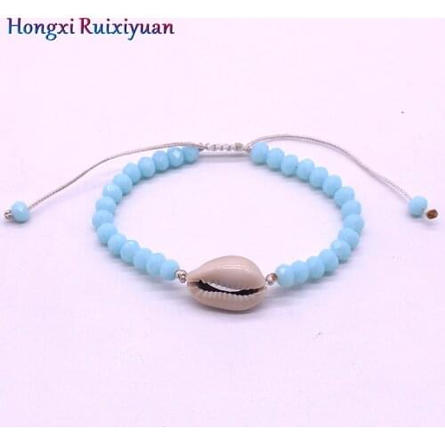 Fashion jewelry Crystal Bracelet High Quality Handmade Beaded Shells Bracelets for Women Simple Style Crystal Jewelry Wholesale