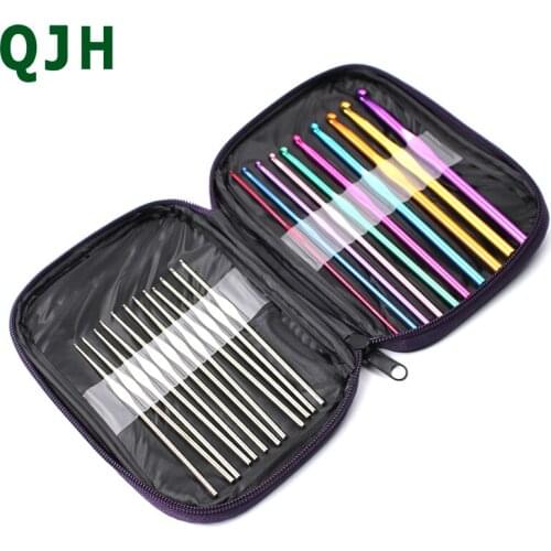 0.6-6.5mm 22PCS Crochet Hooks Needles Knit Weave Craft Yarn Sewing Tools Crochet Knitting Needles DIY knitting tool set