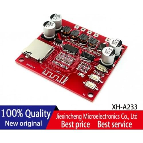 1PCS-5PCS XH-A233 15W X 2 Bluetooth 4.2 Digital power amplifier board Stereo TF Card Play 12v~24v Audio Amp Board