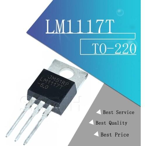 10pcs/lot LM1117T-5.0 TO-220 5V 800mA Low-Dropout Linear Regulator LM1117