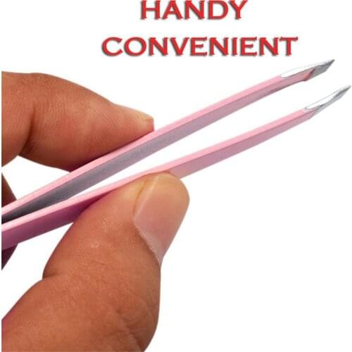 2pcs/set Eyebrow Trimmer Clips Stainless Steel Tweezers Fixed Oblique Mouth Eyebrow Trimmer Clip Cosmetic Beauty Makeup Tools