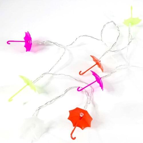 4 Color Plastic Holiday Decoration 1.7M Led Umbrella String Light