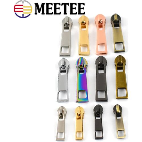 50pcs Zipper Sliders for 3# 5# Nylon Zips Sewing Purse Pencilbag Pocket Zip Head Pulls Repair Kits DIY Accessories ZT139