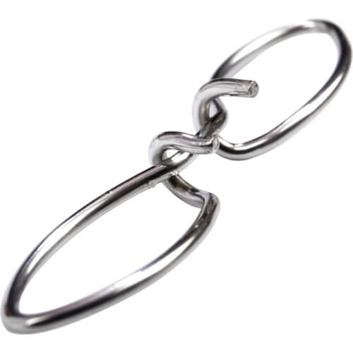 55KD Practical Gourd Type Hook Swivel Solid Rings Safety Buckle Fast Clip Lock Clip Connector Accessories Fishing Tools