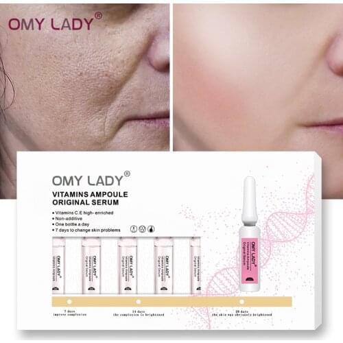 7Pcs/set 2ml Skin Care Dark Spot Corrective Ampoule Essence Set Collagen Hydrating Smooth Anti Aging Wrinkle Fine Lines Serum