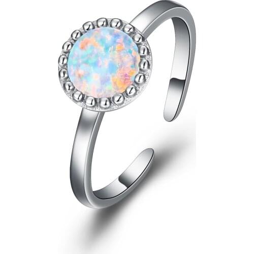 925 Sterling Silver Ring Women Enagagement Opal Femme Wedding Party Jewelry Kpop Fashion Christmas Gift Tuliper New Arrival