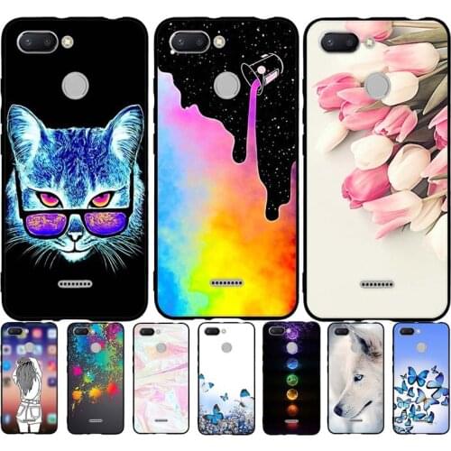 B Silicone Cover for Xiaomi Redmi 6 Case Full Protection Soft TPU Back Cover Phone Case for Xiaomi Redmi 6 Redmi6 Bumper Coque