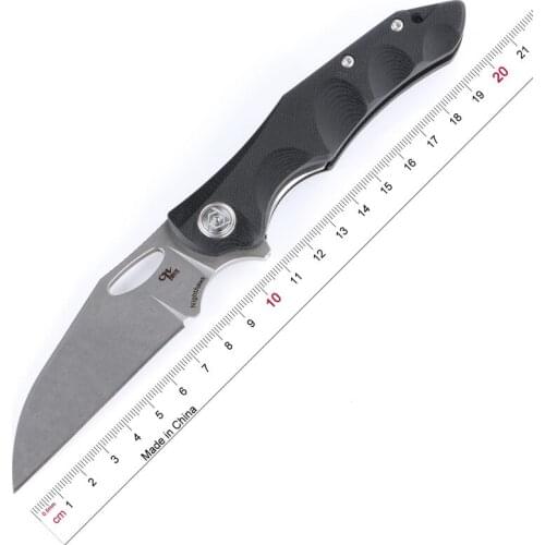 CH Nighthawk-G10 Flipper folding knife D2 blade ball bearing G0 + steel handle camping hunting pocket knife EDC toolS