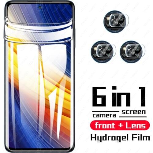 Pocox3 Pro Hydrogel Film for Xiaomi Poco X3 Nfc Phonepoco Screen Protector Film Camera Lens Pocofone Pocco Poko F3 X3 Glass