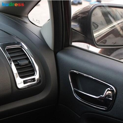 For Kia Forte Cerato K3 2013 2014 2015 Chrome Car Inner Door Handle Bowl Cover Trim Air Vent Outlet Gear Shift Panel Trims LHD
